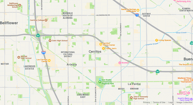 A map of a city